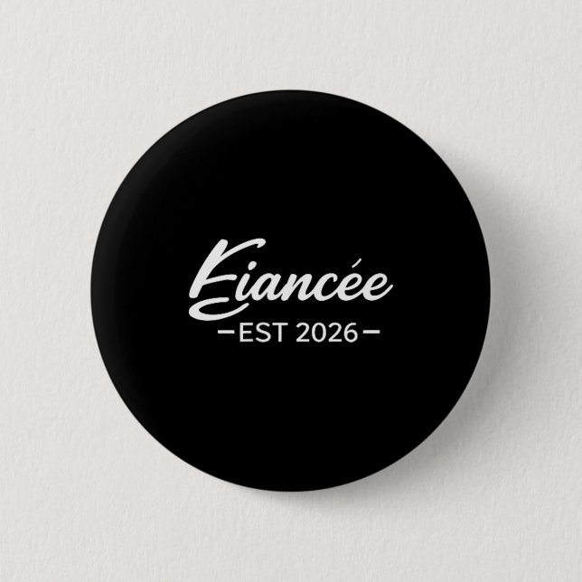Future Husbande 2026 Engaged Future Wife Wedding 6 Cm Round Badge (Front)