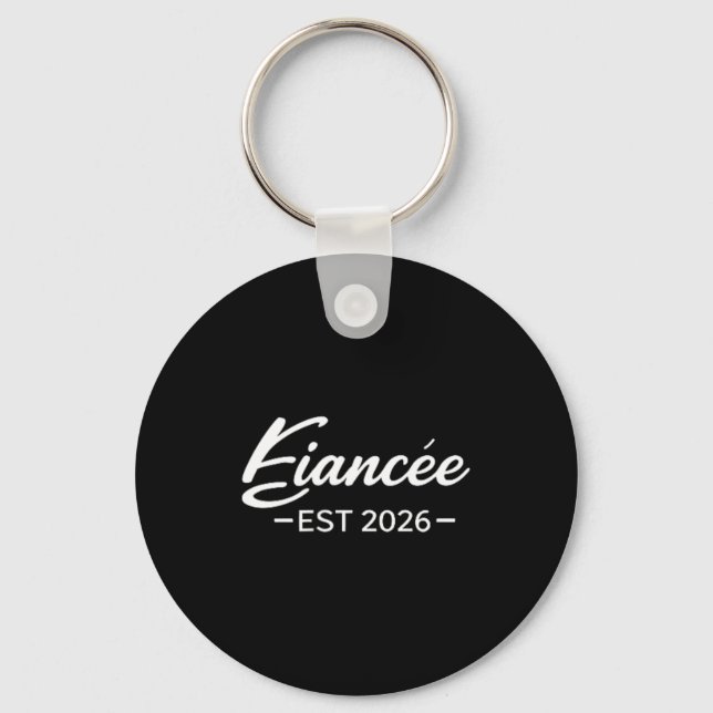 Future Husbande 2026 Engaged Future Wife Wedding Key Ring (Front)