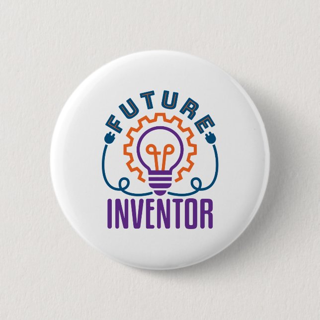 Future Inventor Engineer Scientist Science 6 Cm Round Badge (Front)