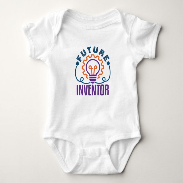 Future Inventor Engineer Scientist Science Can Coo Baby Bodysuit (Front)