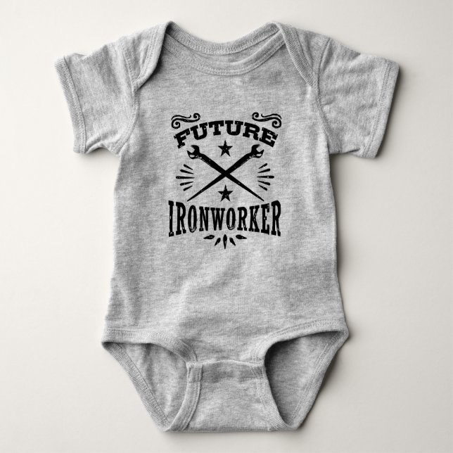 Future Ironworker Baby Bodysuit (Front)
