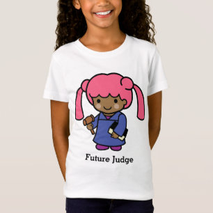 Future Judge Girl with book and gavel T-Shirt