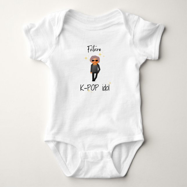 future k-pop idol  baby bodysuit (Front)