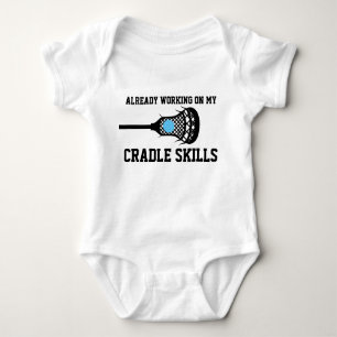 Future Lacrosse Player Funny Cradle Skills Boy Baby Bodysuit