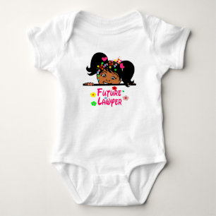 Future Lawyer Afro Baby Girl Bodysuit