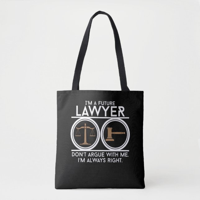 Future lawyer court law student student lawyer stu tote bag (Front)