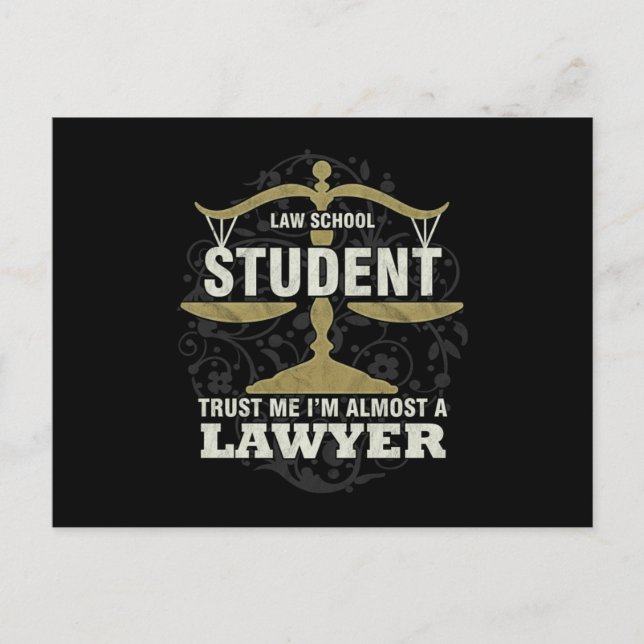 Future Lawyer Gift Law School Student Im Almost A  Postcard (Front)