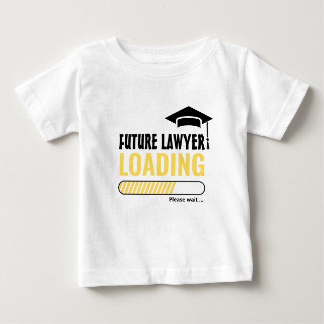 Future Lawyer Loading Trendy Personalised Unisex Baby T-Shirt (Front)