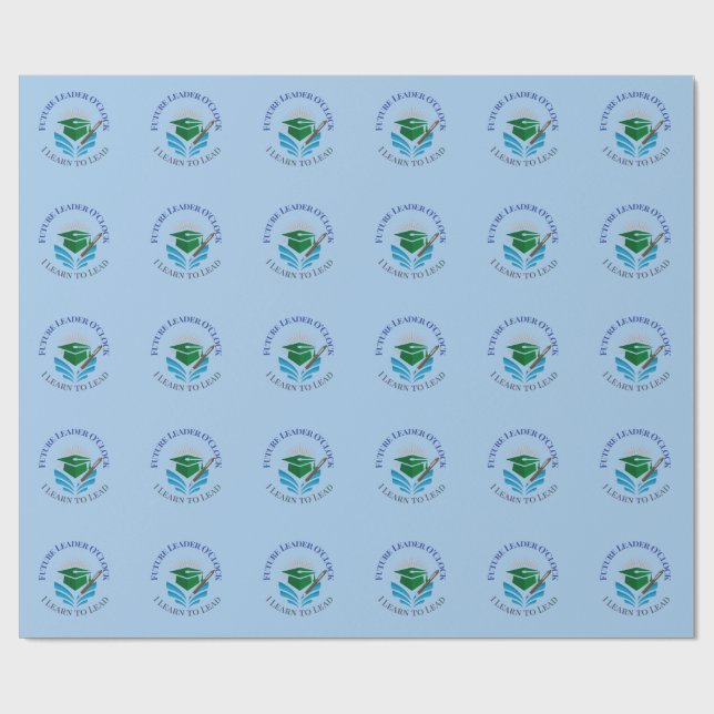 Future Leader O'Clock – Learn to Lead | Motivation Wrapping Paper (Flat)