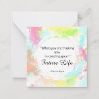 *~  Future Life Watercolor Quote  AP62  Note Card