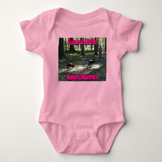 Future Little Coon Hunter Baby Bodysuit (Front)