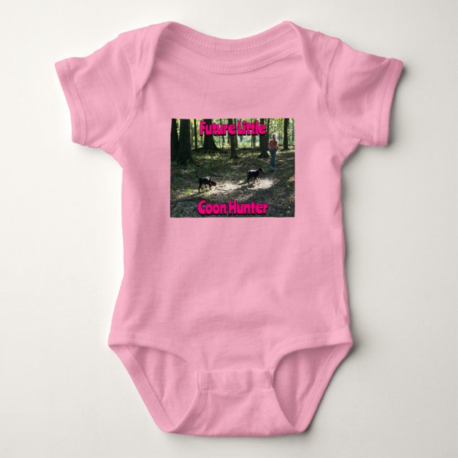 Future Little Coon Hunter Baby Bodysuit (Front)
