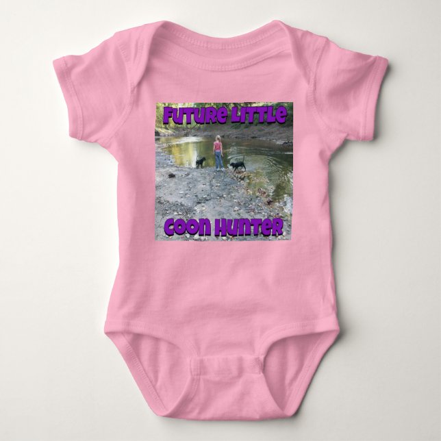 Future Little Coon Hunter Baby Bodysuit (Front)