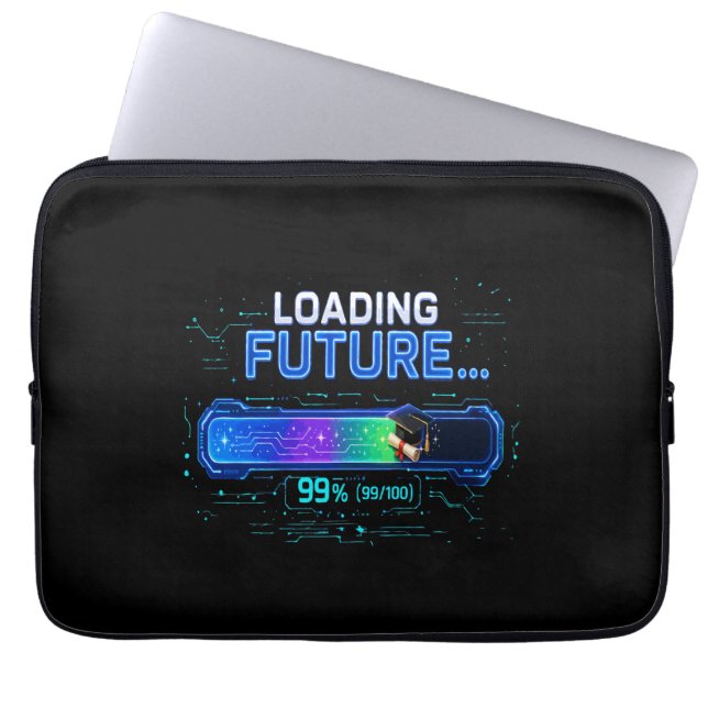 Future Loading: Class of 2026 Graduation Laptop Sleeve (Front)