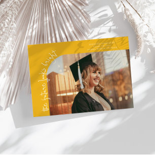 Future Looks Bright Yellow Curved Photo Announcement