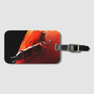 Future Manned Mars Mission Olympus Mons Luggage Tag