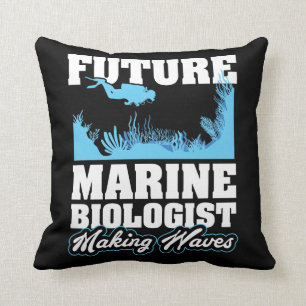Future Marine Biologist making Waves Cushion