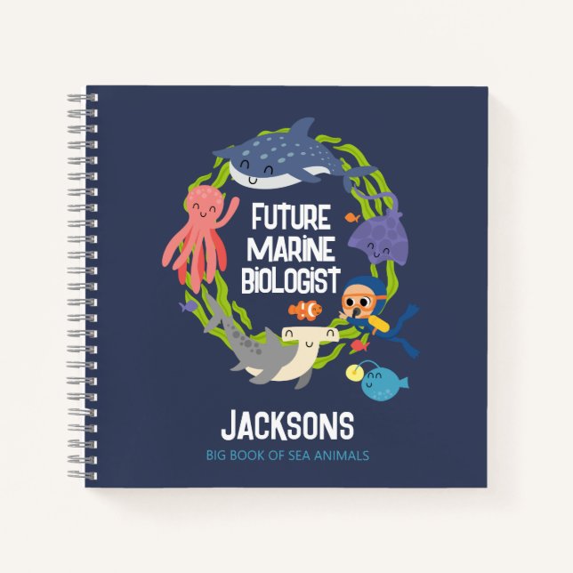 Future Marine Biologist Spiral Notebook (Front)