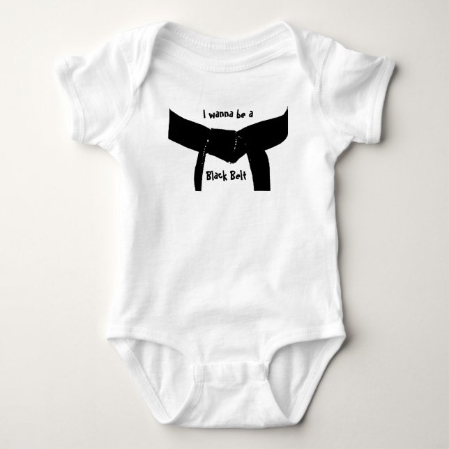 Future Martial Arts Black Belt Baby Bodysuit (Front)