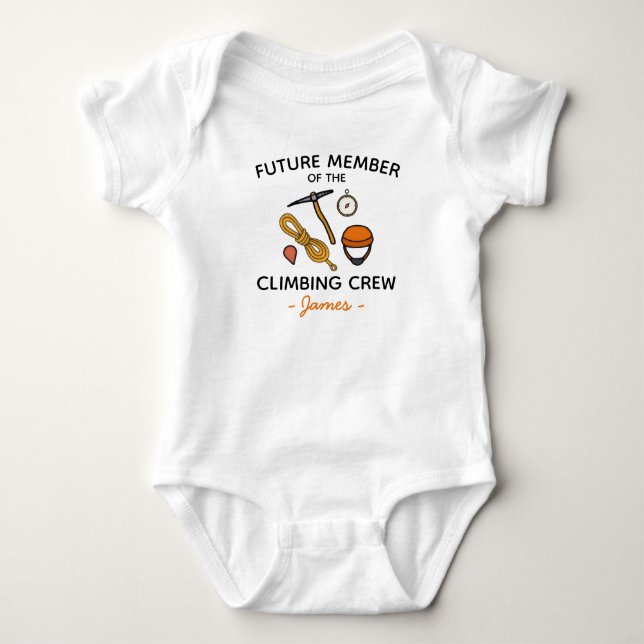 Future Member of The Climbing Crew - Climber Baby Bodysuit (Front)