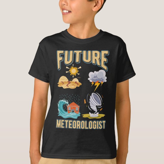 Future Meteorologist Cute Weather Watcher T-Shirt (Front)