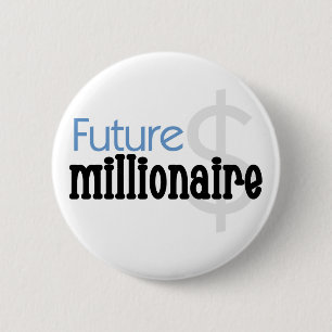 Future Millionaire - Blue Tshirts and Gifts 6 Cm Round Badge
