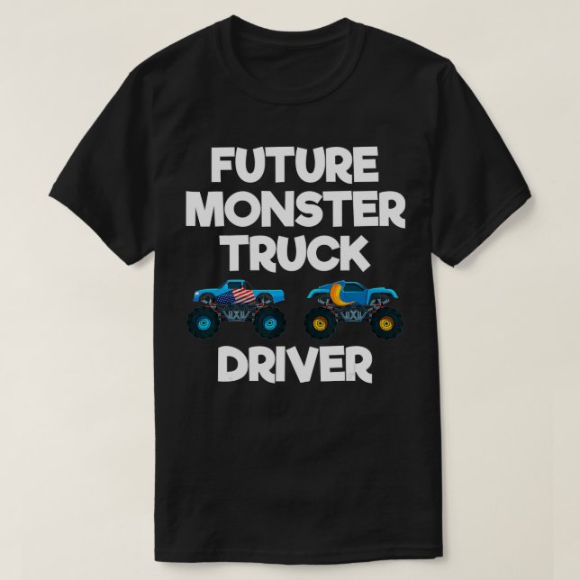 Future Monster Truck Driver Funny Humour Costume D T-Shirt (Design Front)