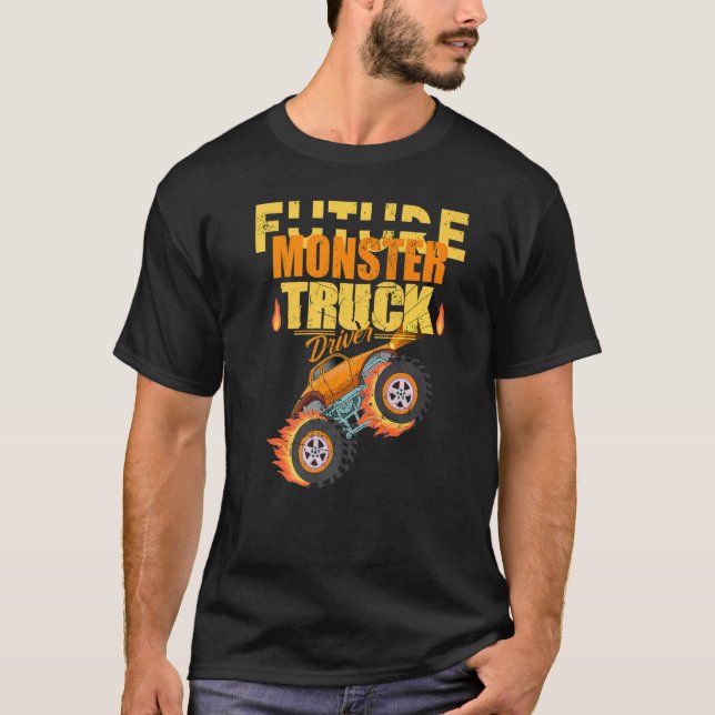 Future Monster Truck Driver Trucker Boy T-Shirt (Front)