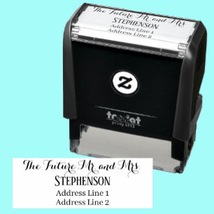 Future Mr and Mrs Custom Name Return Address Self-inking Stamp