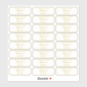 Future Mr and Mrs Gold Return Address Transparent