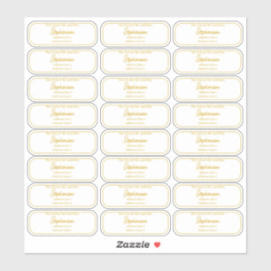 Future Mr and Mrs Gold Return Address Transparent