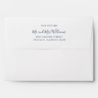 Future Mr and Mrs Navy Blue Return Address Wedding
