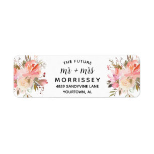 Future Mr and Mrs Return Address Labels Wedding