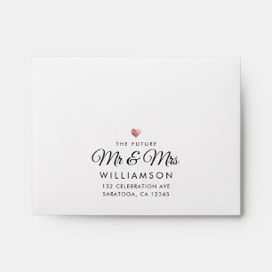 Future Mr and Mrs Rose Gold Wedding RSVP  Envelope