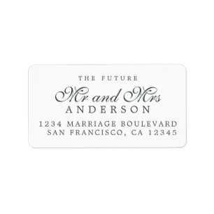 Future Mr Mrs Black White Return Addres Label