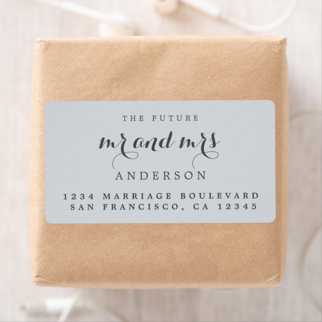 Future Mr Mrs Chic Script Wedding Return Address   (Insitu)