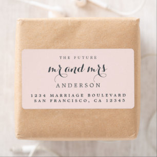 Future Mr Mrs Chic Script Wedding Return Address