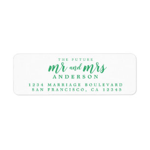 Future Mr Mrs Green Script Return Address