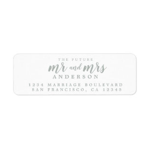 Future Mr Mrs Grey Script Return Address