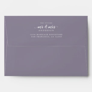Future Mr Mrs Purple Return Address Envelope