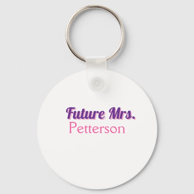 Future Mrs add namebride wedding bachelorette part Key Ring (Front)