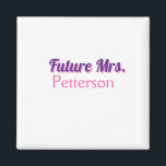 Future Mrs add namebride wedding bachelorette part Magnet<br><div class="desc">girly design</div>