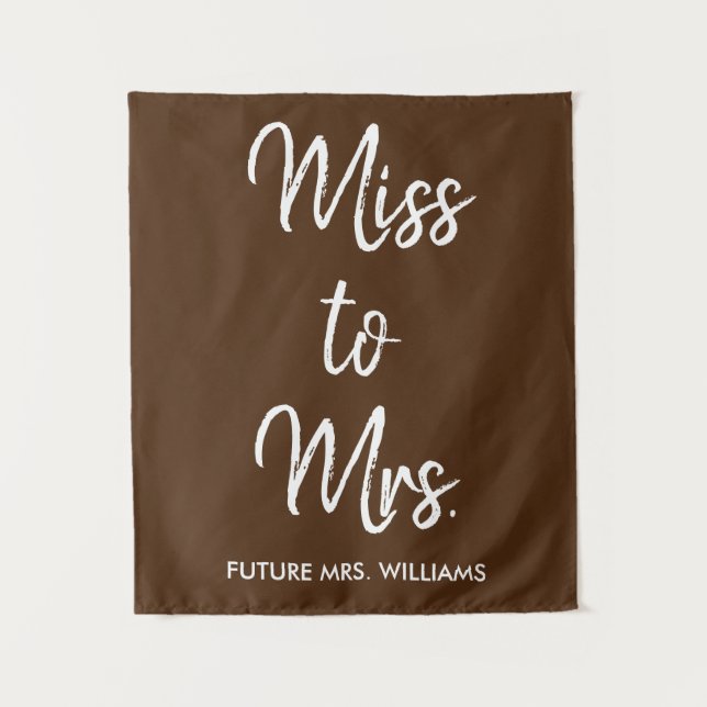 Future Mrs Backdrop Chocolate Bridal Shower Photo Tapestry (Front)