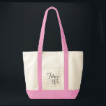 Future Mrs Black Modern Script Wedding Tote  Bag<br><div class="desc">Future Mrs | Custom Name Wedding Tote Bag with bold,  script typography and personalized with your future last name. Shown in pink,  however you can choose your tote color and style.</div>