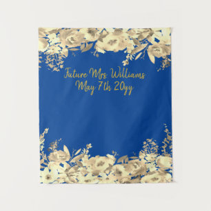 Future Mrs Blue Bridal Shower Photo Booth Backdrop Tapestry