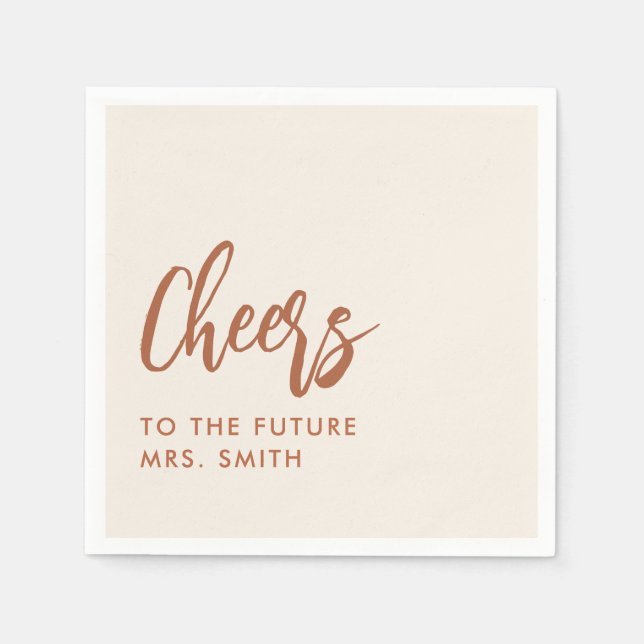 Future Mrs Boho Desert Bridal Shower  Napkins (Front)