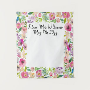 Future Mrs Bridal Shower Photo Booth Backdrop Prop Tapestry