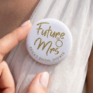 Future mrs bridal shower pin gold