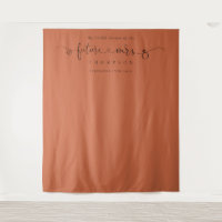 Future Mrs Bridal Shower Terracotta Photo Backdrop