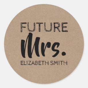 Future Mrs Bride Classic Round Sticker